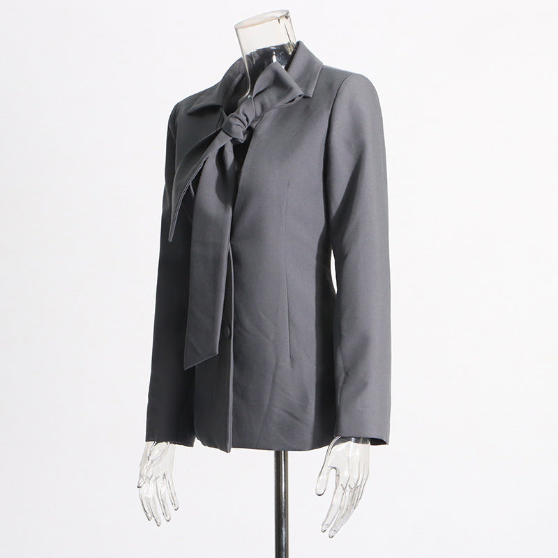 Women’s V-Neck Lace-Up Blazer