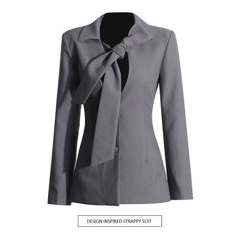 Women’s V-Neck Lace-Up Blazer