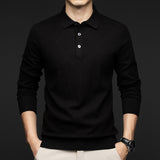 Lapel New Middle-aged People's Long Sleeve Business Casual Dad Wear Bottoming Sweater Men