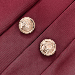 Plus Size Women's Solid Color Double Breasted Long Sleeve Top - Button Cuff Casual & Office Wear