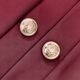 Plus Size Women's Solid Color Double Breasted Long Sleeve Top - Button Cuff Casual & Office Wear